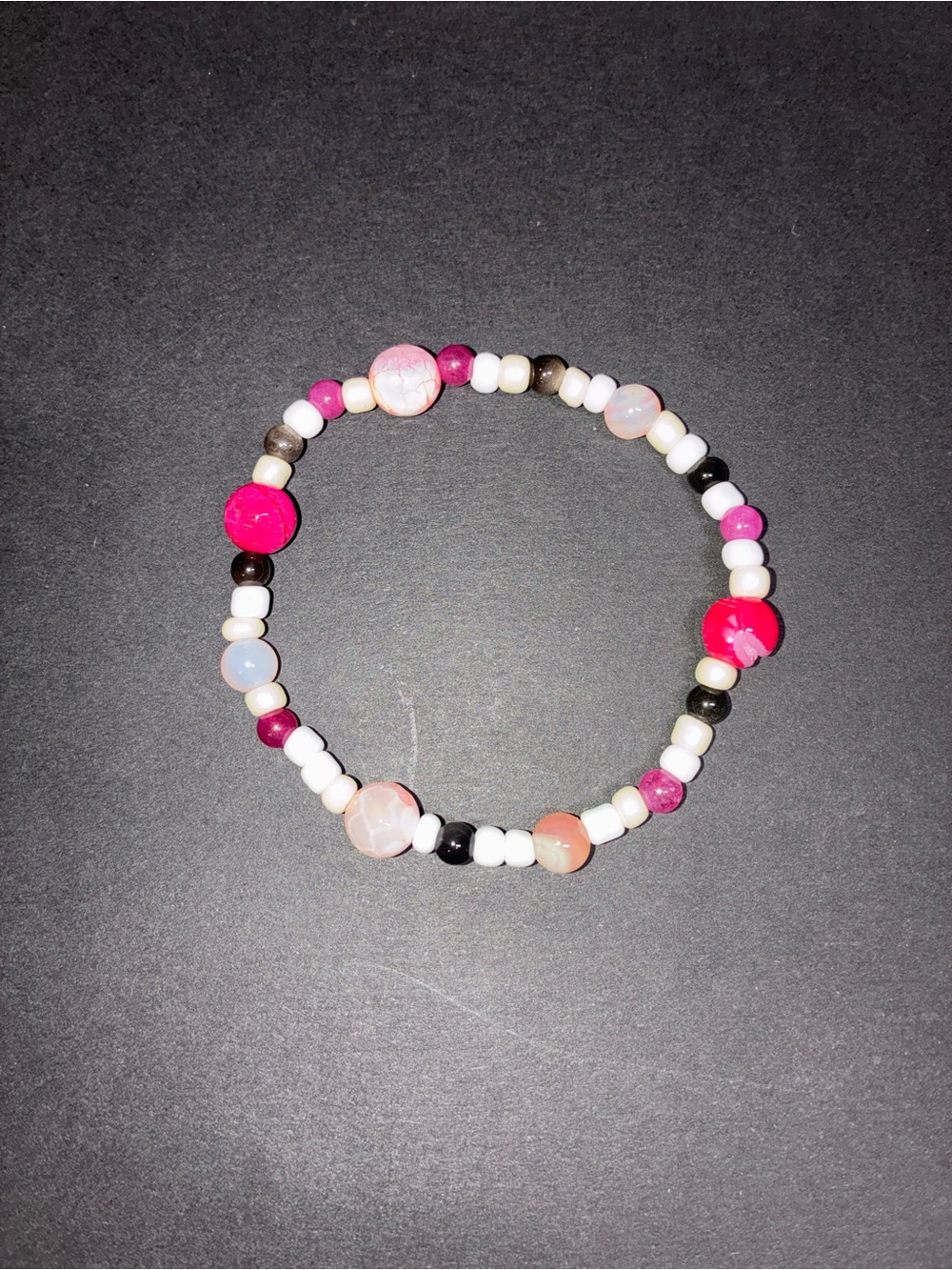 Pink agate bracelet